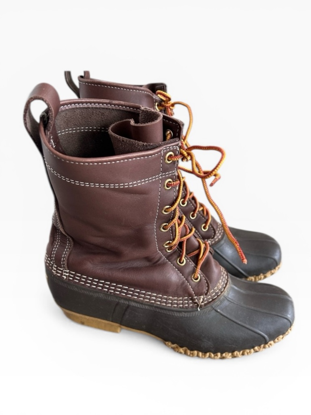 L.L. Bean Duck Boots Brown & Black Size 10